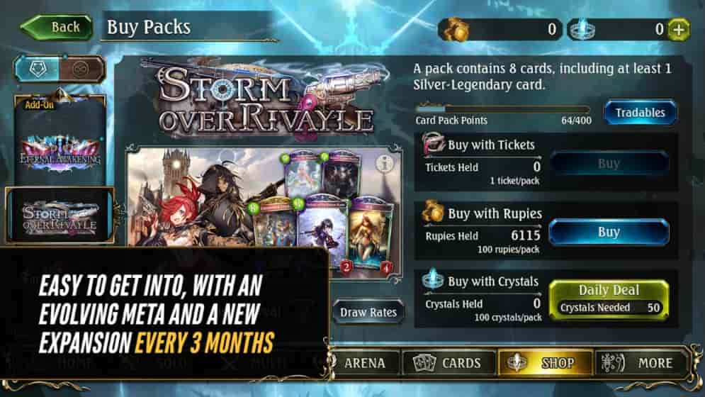 Shadowverse CCG Unlimited Tickets
