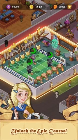 Idle Magic School MOD APK Unlimited Money And Gems